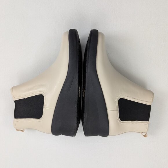 ABEO Passage Women's Chelsea Boot Size 6.5 Ivory Leather - Picture 5 of 7
